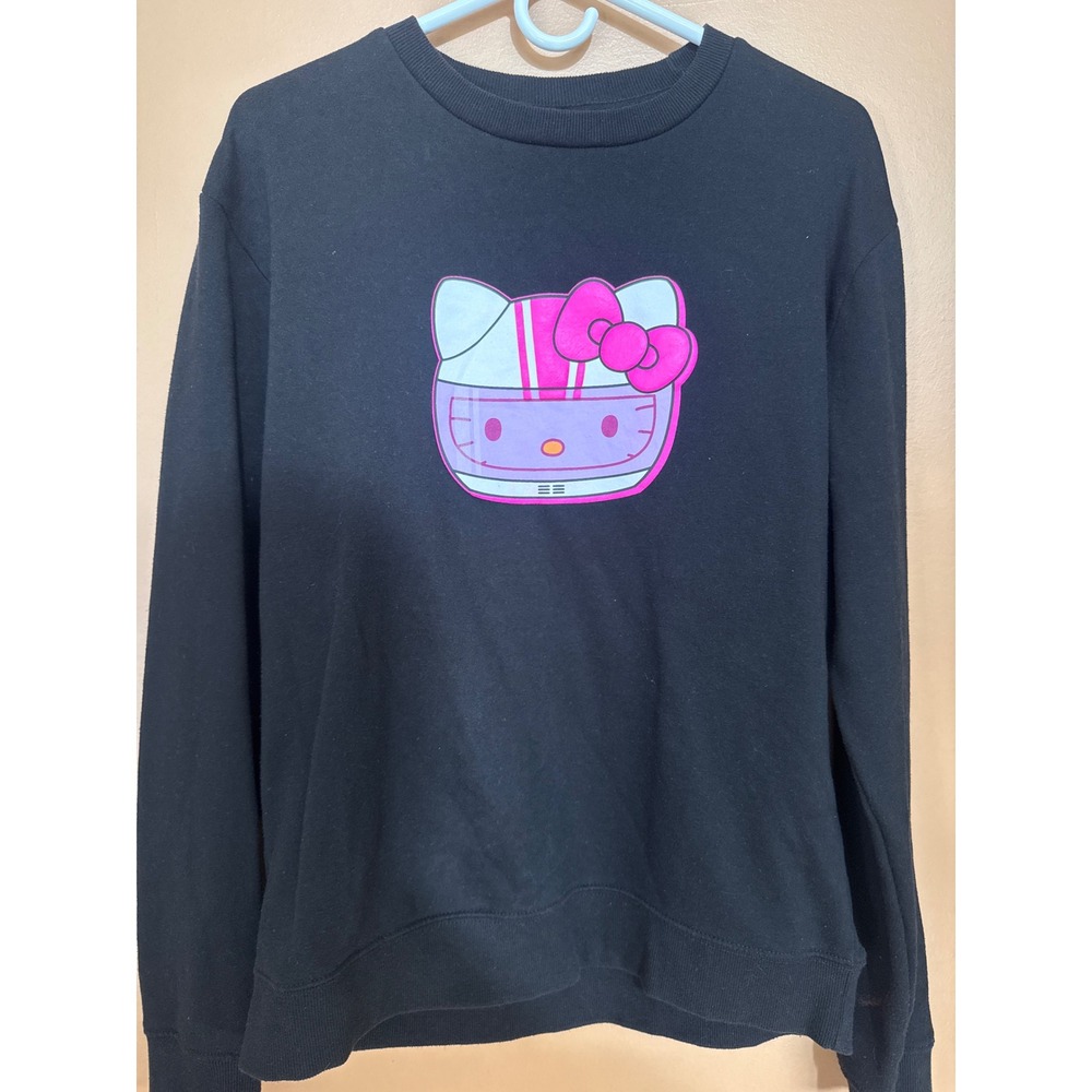 Hello Kitty Tokyo Speed Racing‎ Sweatshirt Black Pink Bioworld Sanrio Womens M